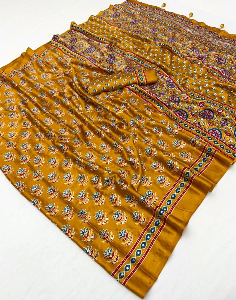 Shisha Vol 1 Semi Model Mirror and Tussle Work Saree Collection 3