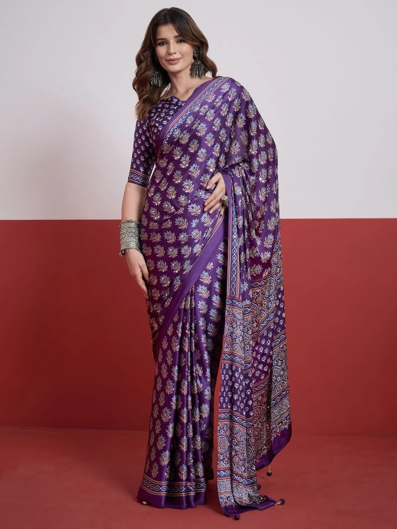Shisha Vol 1 Semi Model Mirror and Tussle Work Saree Collection 5