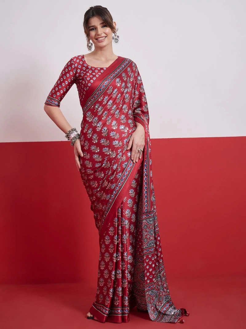 Shisha Vol 1 Semi Model Mirror and Tussle Work Saree Collection 6
