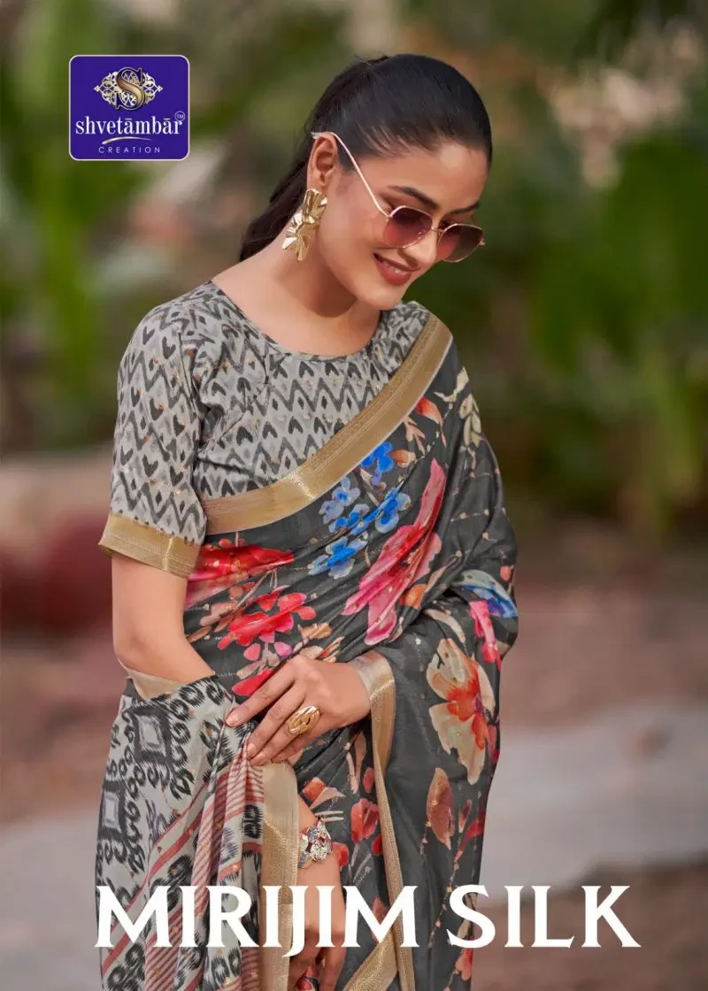 Shvetambar Mirijim Silk Soft Silk Floral Printed Saree Collection