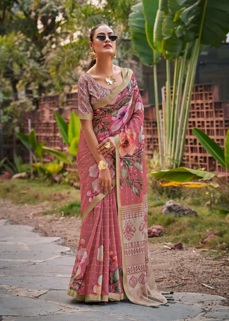 Shvetambar Mirijim Silk Soft Silk Floral Printed Saree Collection 12