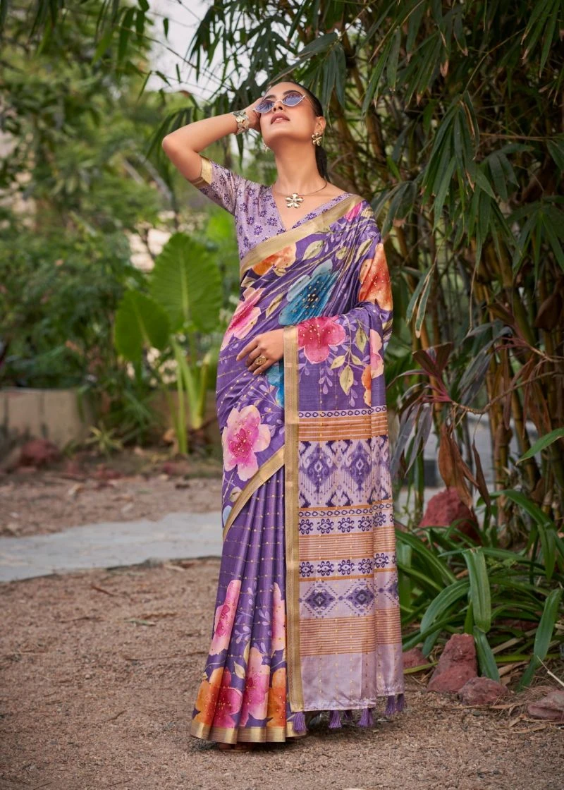 Shvetambar Mirijim Silk Soft Silk Floral Printed Saree Collection 2