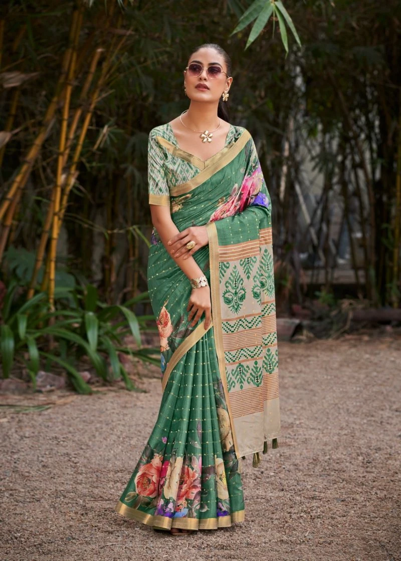 Shvetambar Mirijim Silk Soft Silk Floral Printed Saree Collection 8