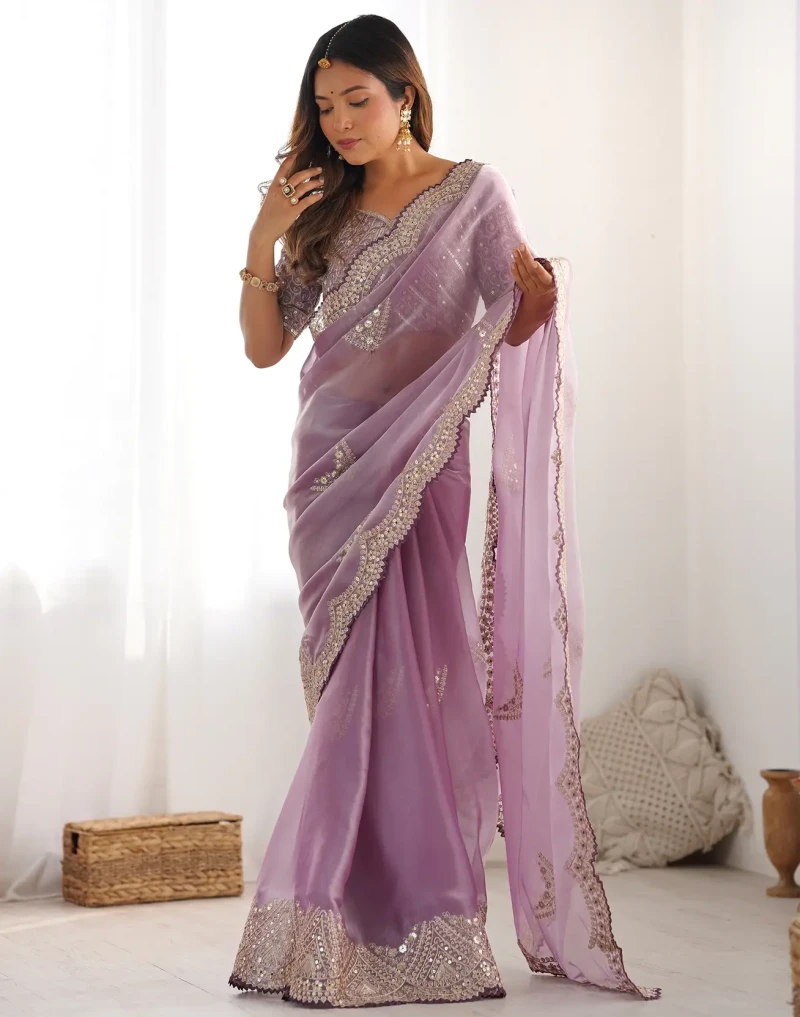 Sm Pari 1 Satin Coding Sequence Work Saree Collection
