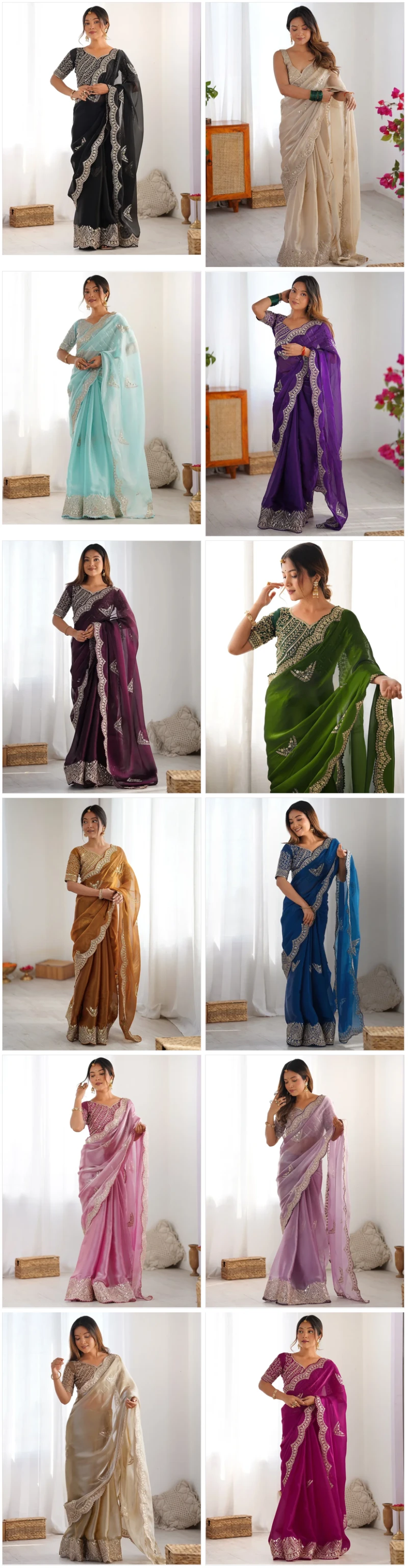 Sm Pari 1 Satin Coding Sequence Work Saree Collection
