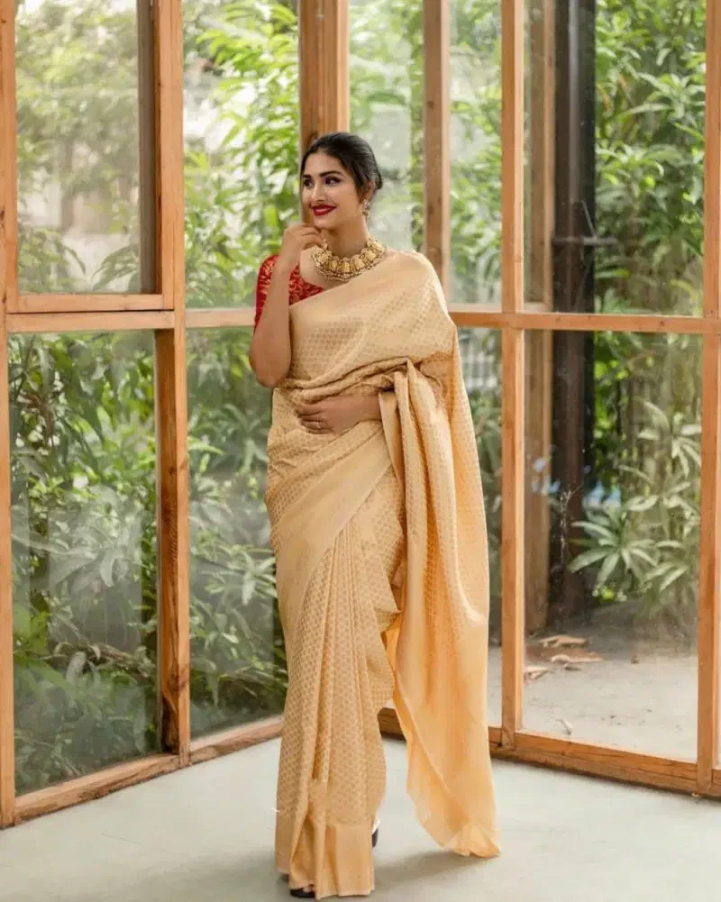 Soft Silk 3066 Lichi Silk Jacquard Work Saree Collection