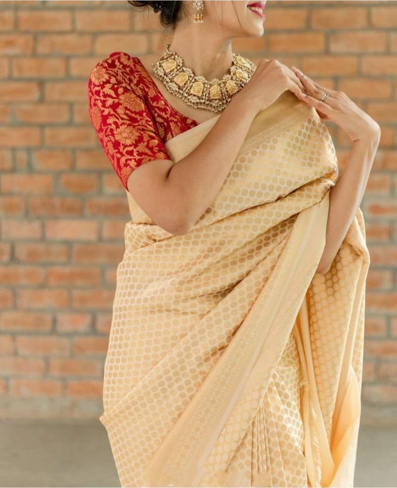 Soft Silk 3066 Lichi Silk Jacquard Work Saree Collection