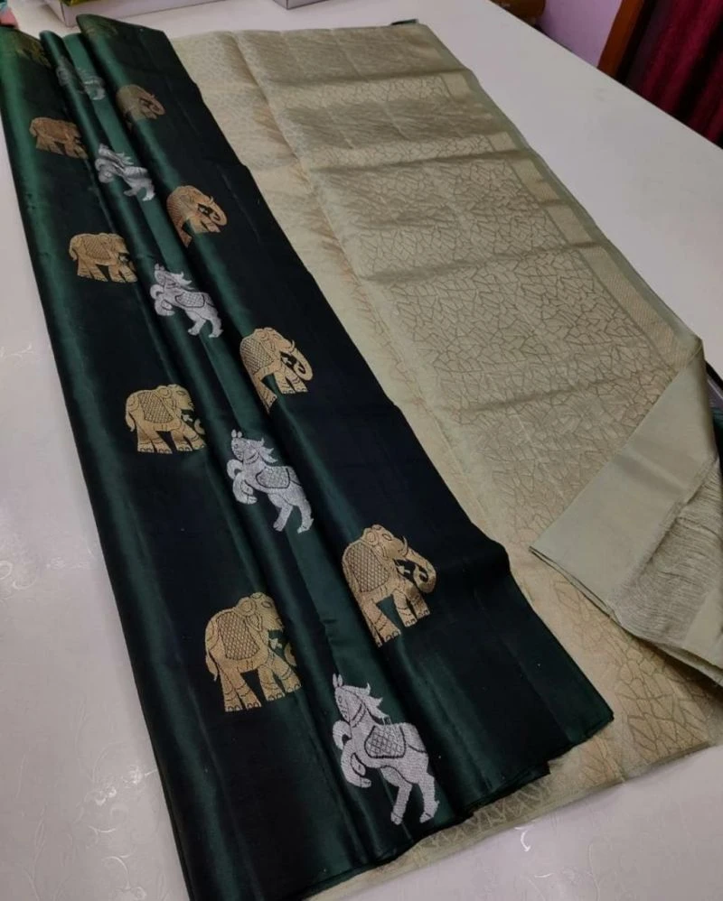 Soft Silk 5014 Lichi Silk Jacquard Work Saree