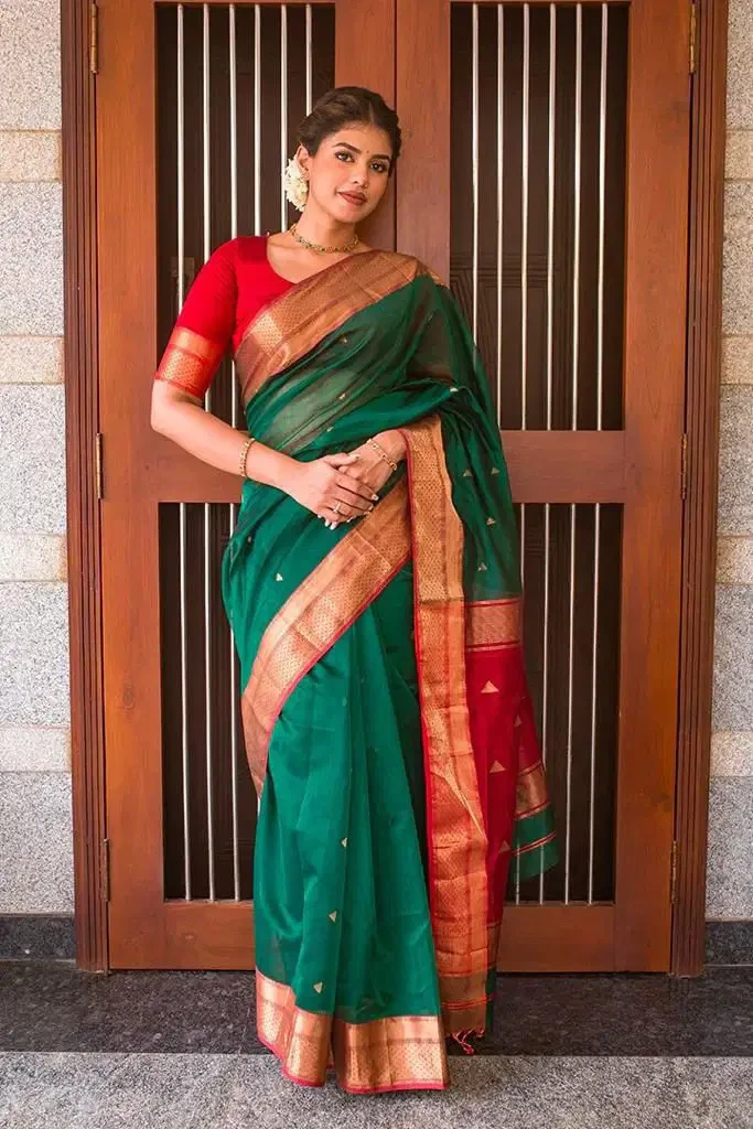 Soft Silk 5046 Lichi Silk Jacquard Work Saree Collection