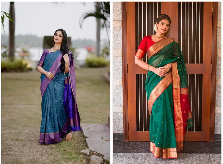 Soft Silk 5046 Lichi Silk Jacquard Work Saree Collection