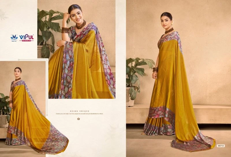 Vipul Juliet Chiffon Vol 29 Black Rangoli Printed Saree Collection 14