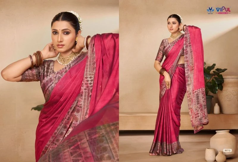 Vipul Juliet Chiffon Vol 29 Black Rangoli Printed Saree Collection 3