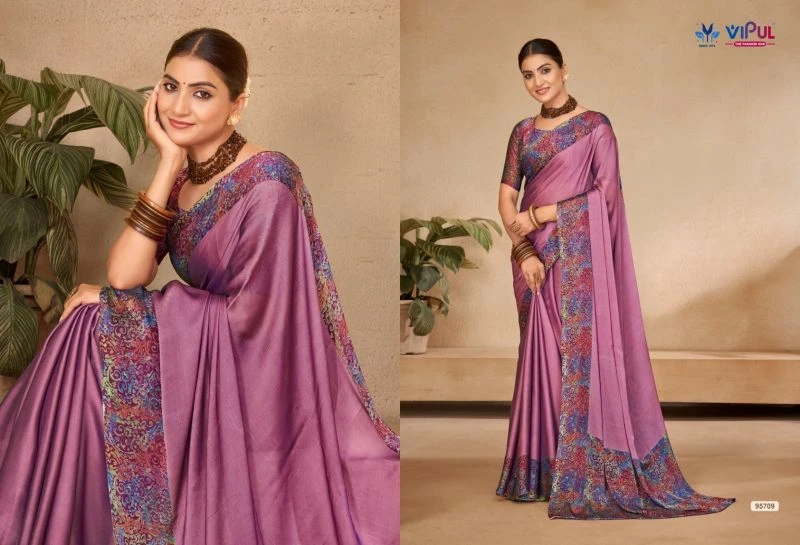 Vipul Juliet Chiffon Vol 29 Black Rangoli Printed Saree Collection 8