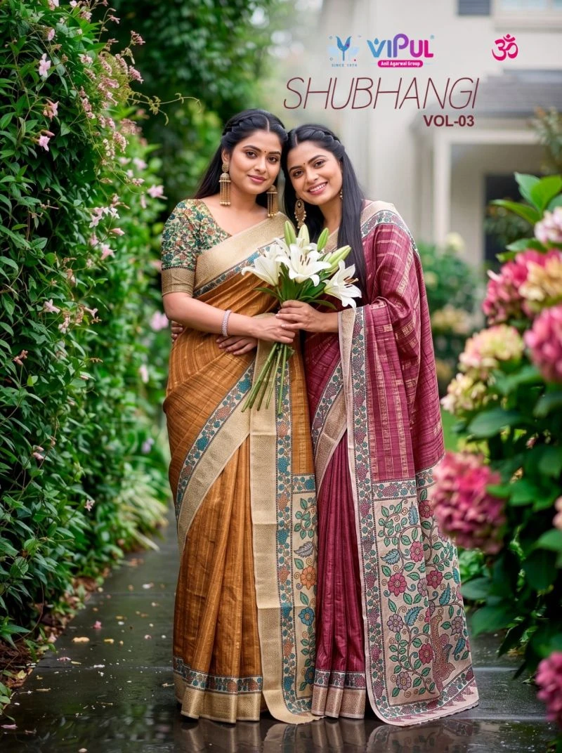 Vipul Shubhangi Vol 3 Soft Silk Printed Saree Collection
