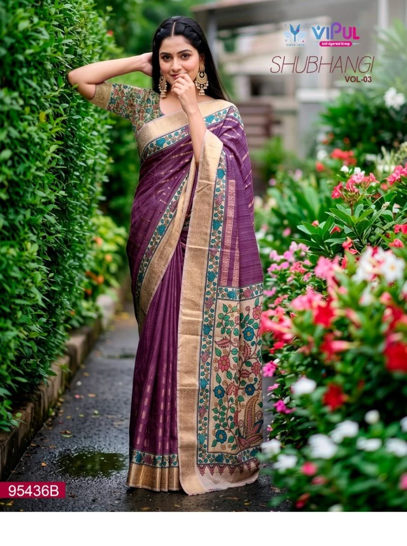 Vipul Shubhangi Vol 3 Soft Silk Printed Saree Collection