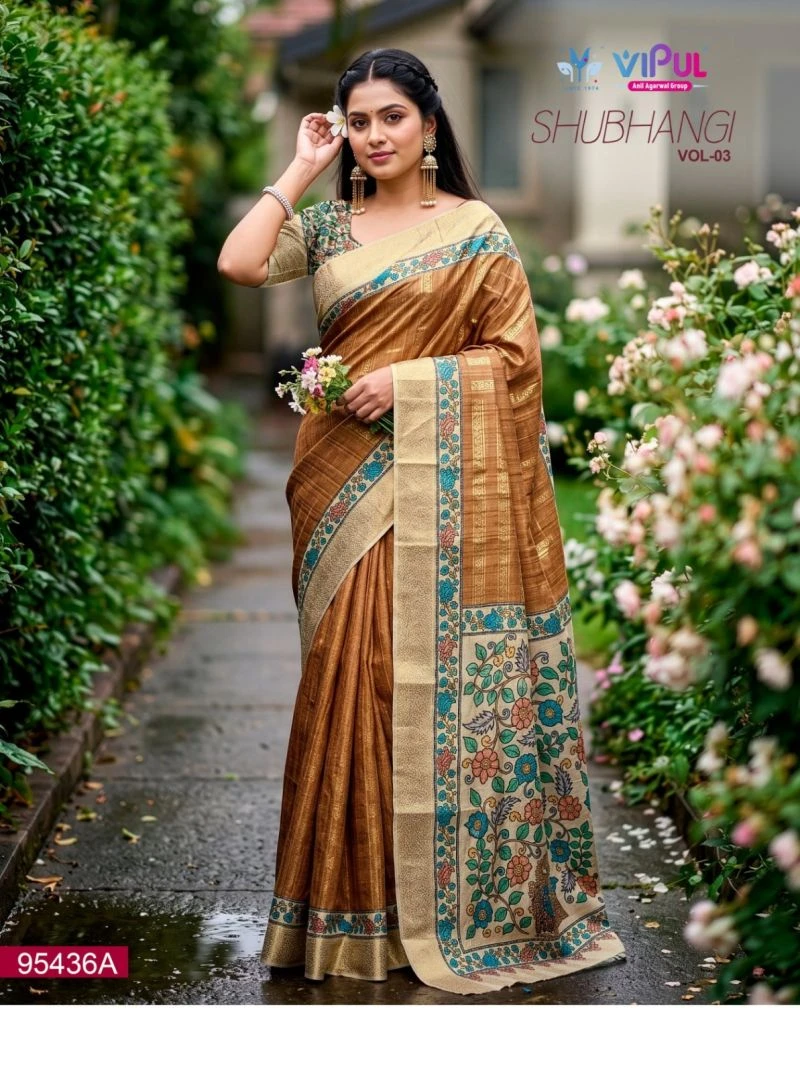 Vipul Shubhangi Vol 3 Soft Silk Printed Saree Collection