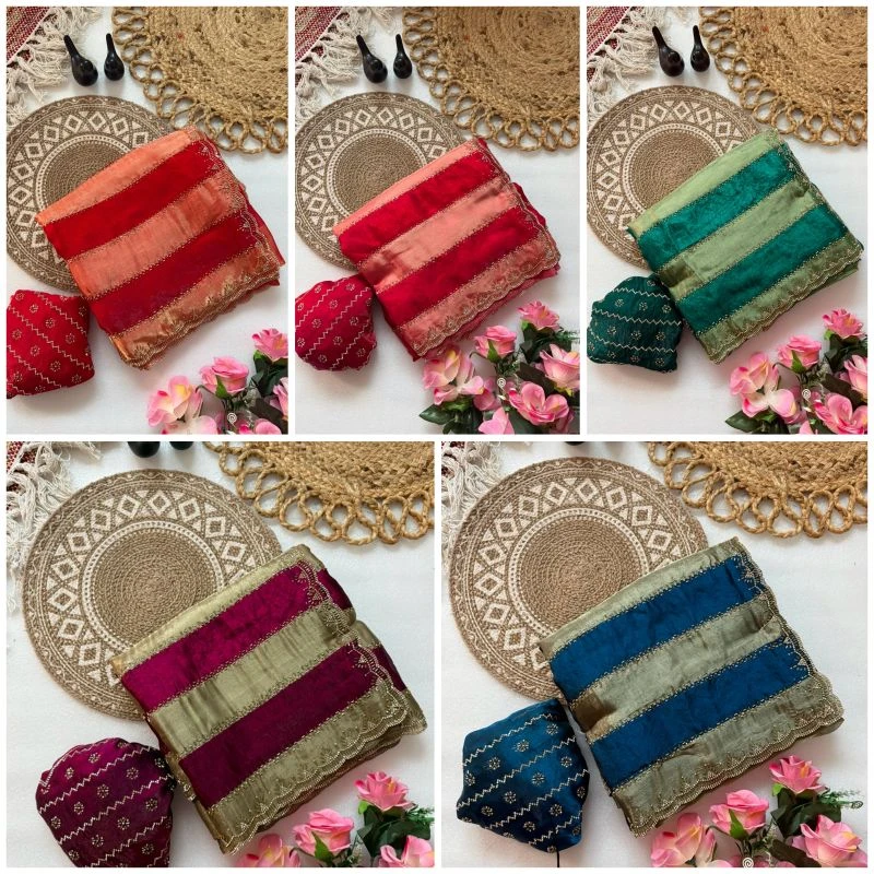 Vt 6012 T Space Silk Jharkan Worked Fancy Saree Collection