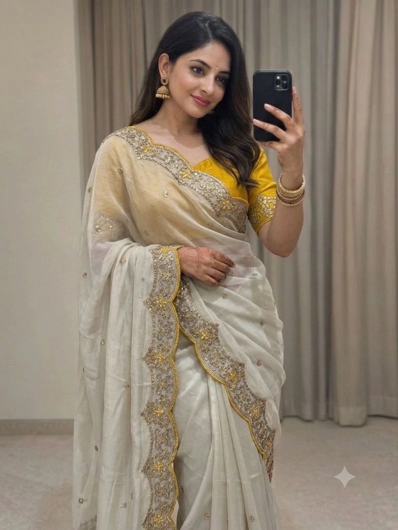 Vt 874 T Rangoli Silk Embroidery Thread Worked Saree Collection