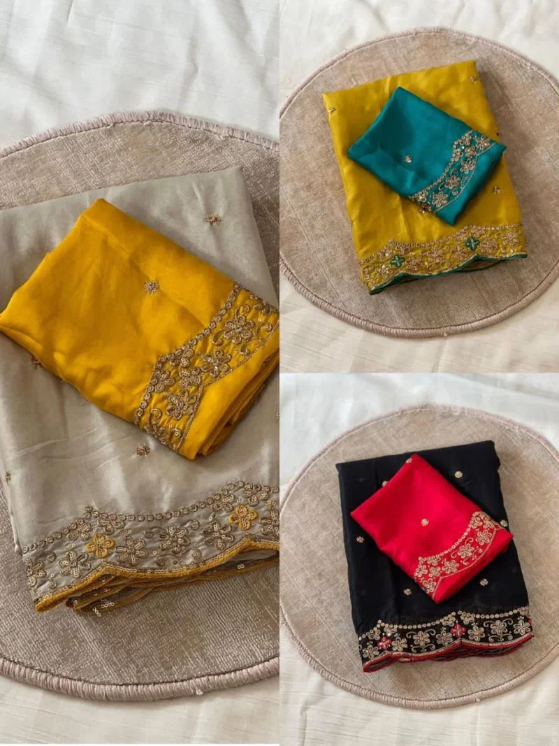 Vt 874 T Rangoli Silk Embroidery Thread Worked Saree Collection