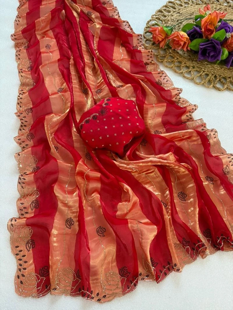 Vt 906 T Space Silk Jharkhan Worked Festival Saree Collection 10