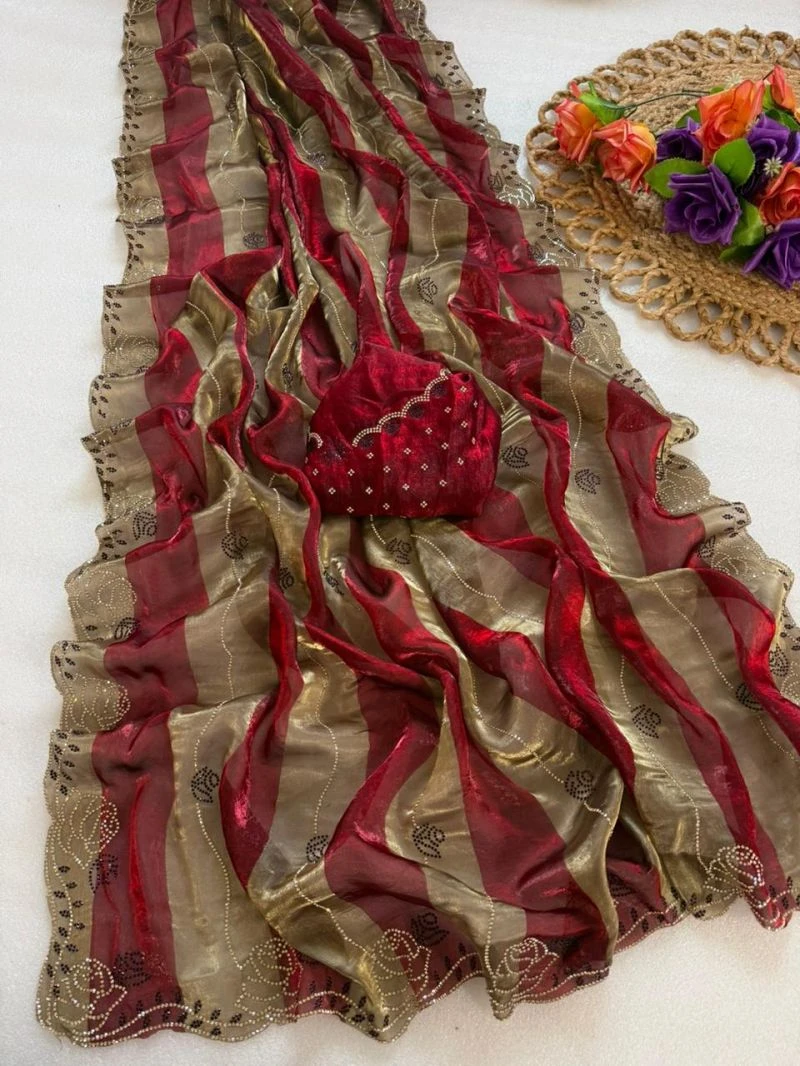 Vt 906 T Space Silk Jharkhan Worked Festival Saree Collection 12
