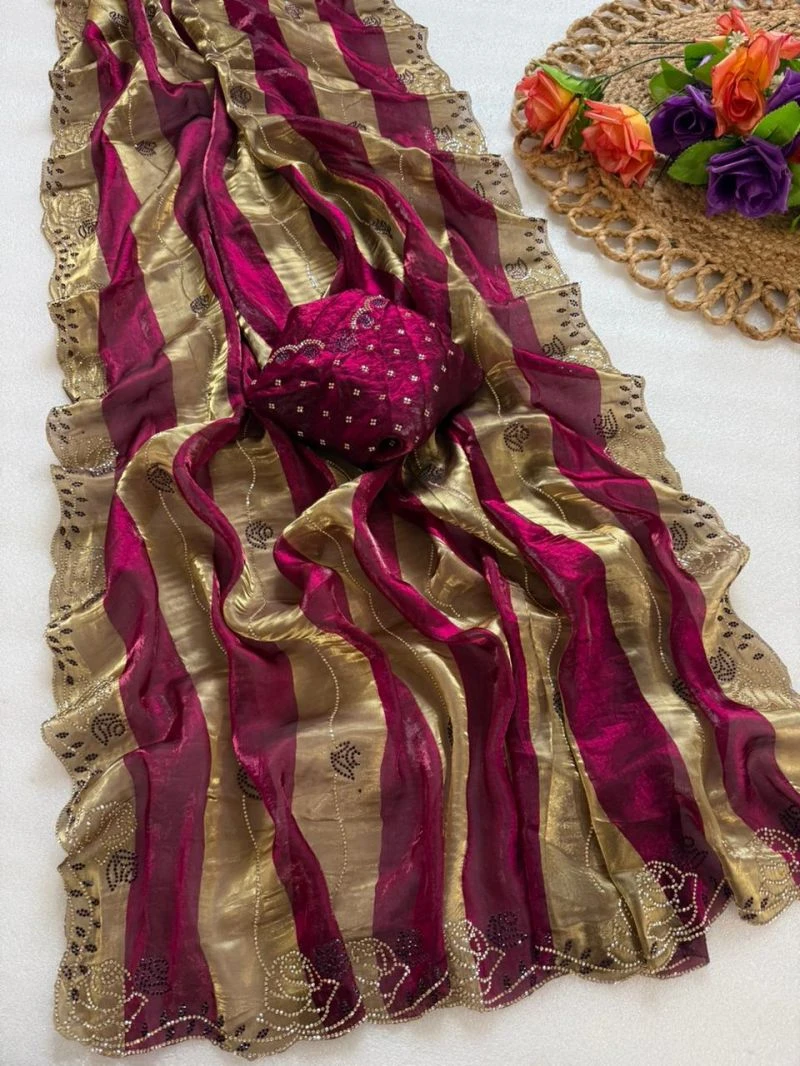 Vt 906 T Space Silk Jharkhan Worked Festival Saree Collection 3