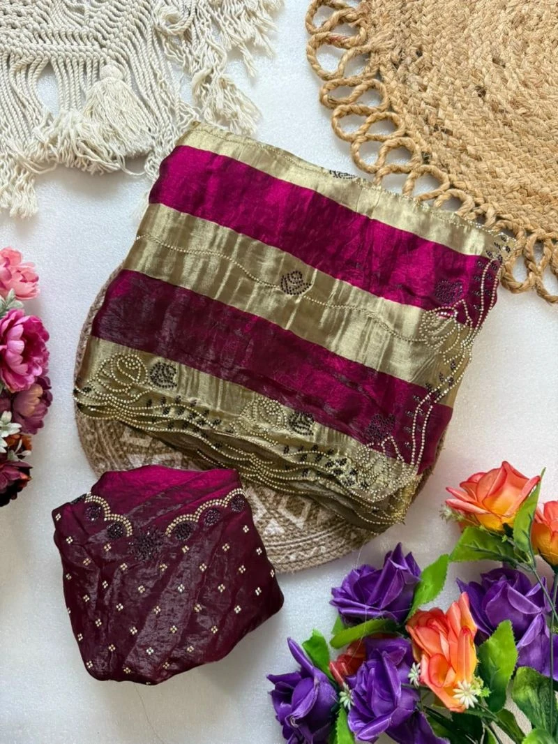 Vt 906 T Space Silk Jharkhan Worked Festival Saree Collection 7