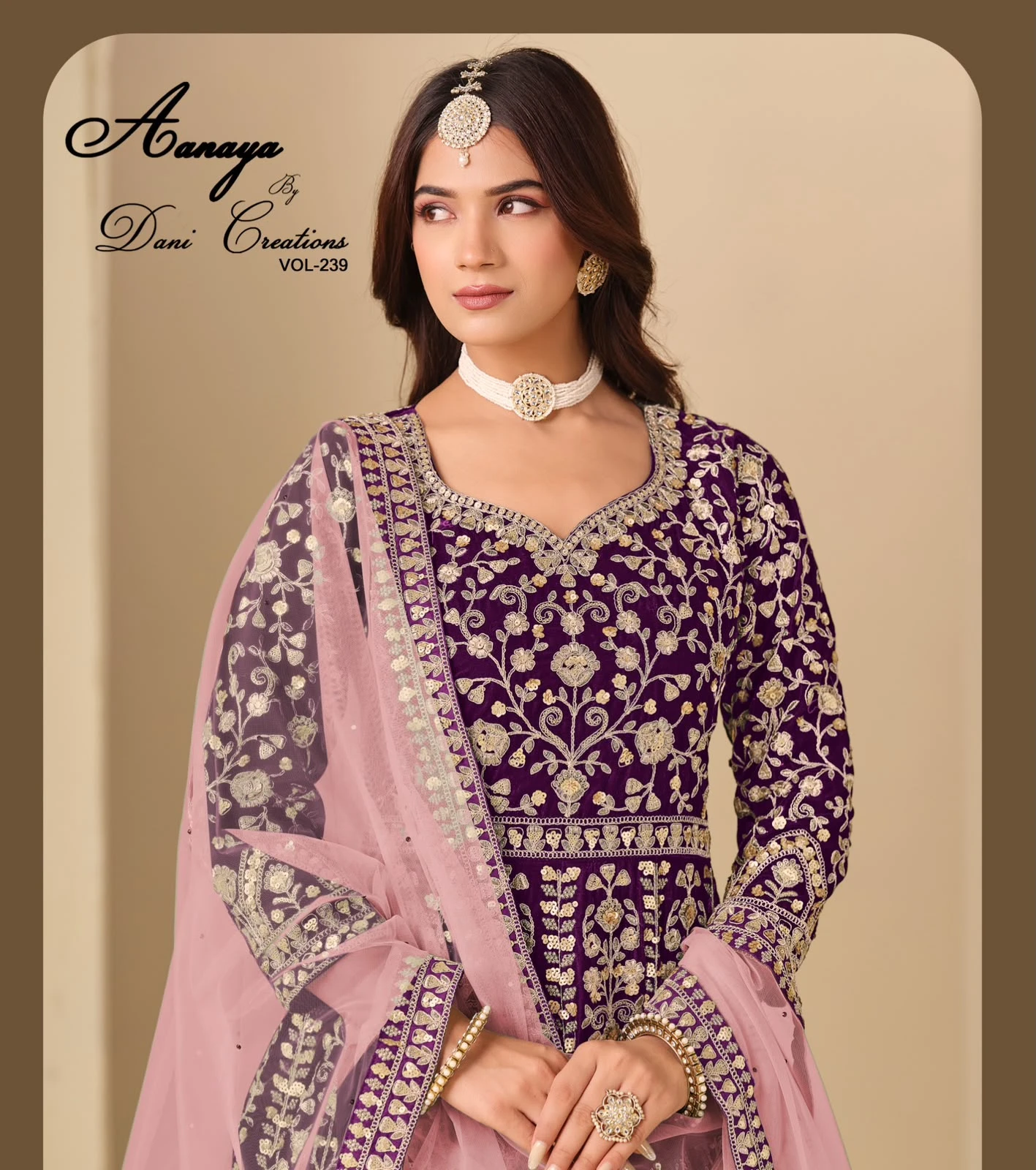 9000 Velvet Readymade Anarkali Wedding Collection Aanaya Vol 239 1