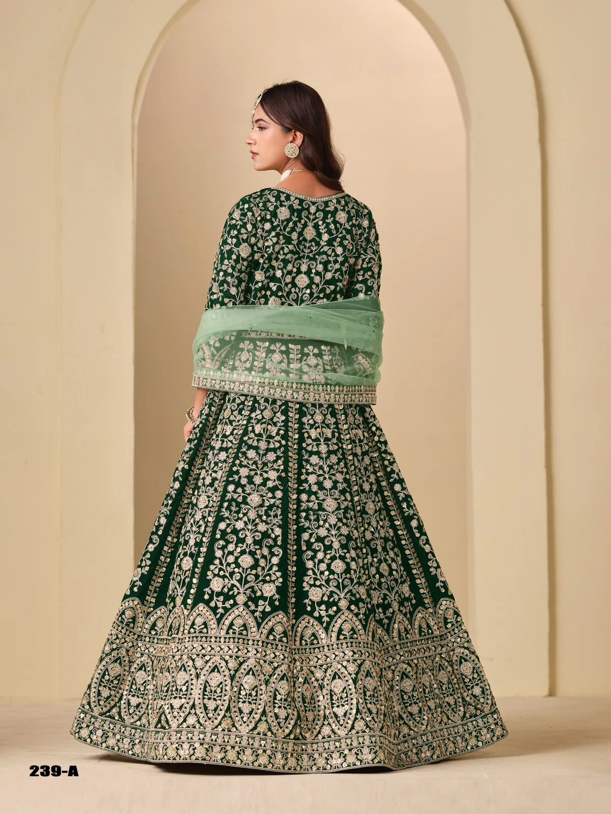 9000 Velvet Readymade Anarkali Wedding Collection Aanaya Vol 239 6