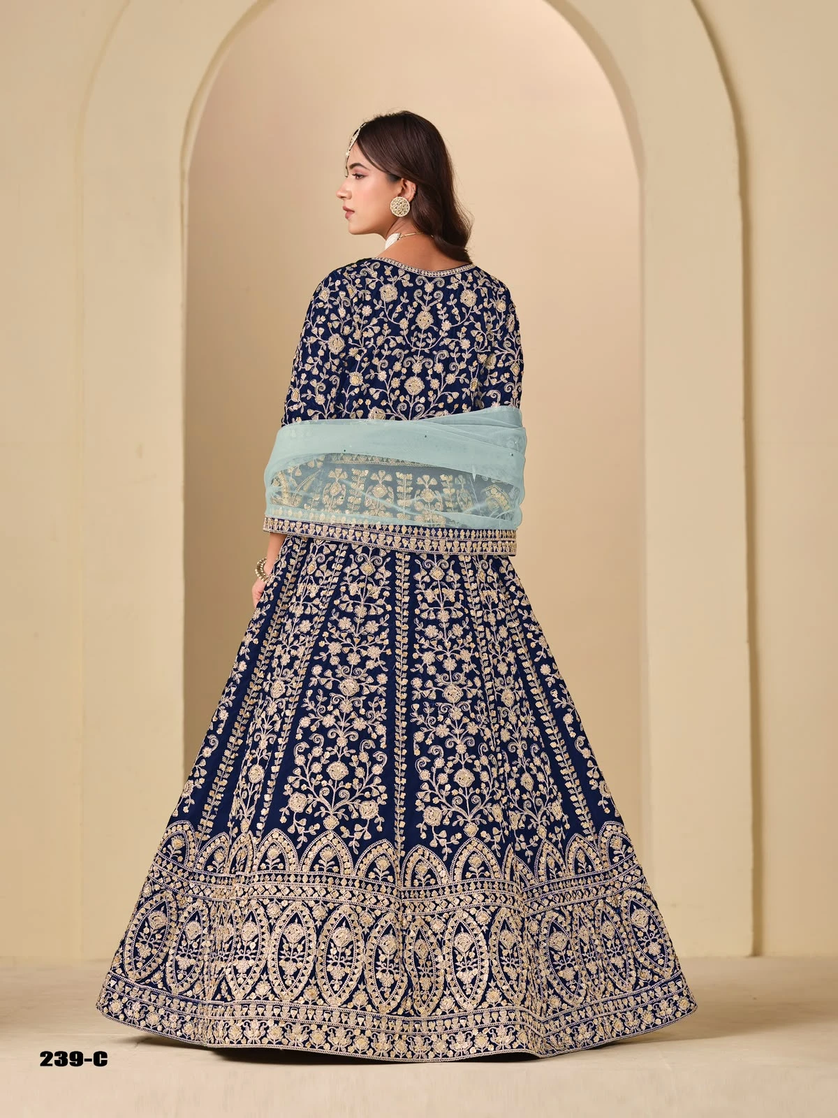 9000 Velvet Readymade Anarkali Wedding Collection Aanaya Vol 239 7