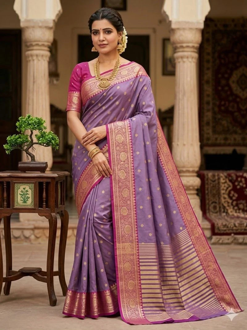 Aab Kaavya Vol 1 Pure Mercerised Soft Silk Meenakari Work Saree Collection 3