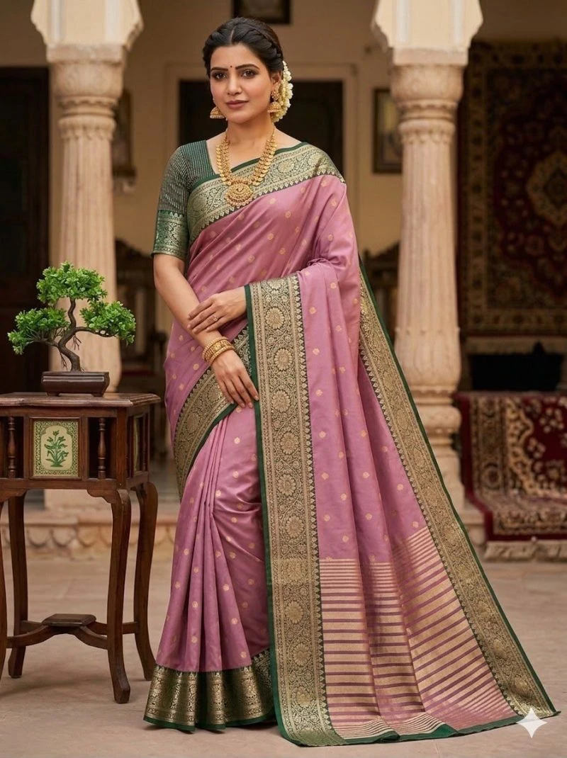 Aab Kaavya Vol 1 Pure Mercerised Soft Silk Meenakari Work Saree Collection 4