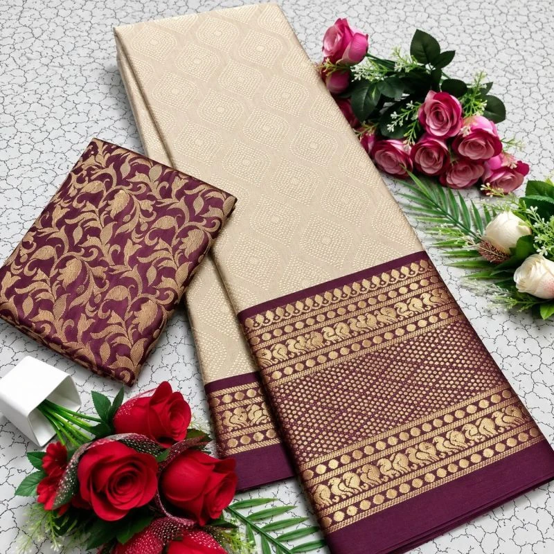 Aab Mandana Vol 2 Mercerised Copper Silk Weaving Saree Collection