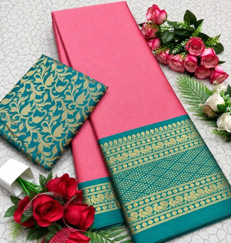 Aab Mandana Vol 2 Mercerised Copper Silk Weaving Saree Collection 10