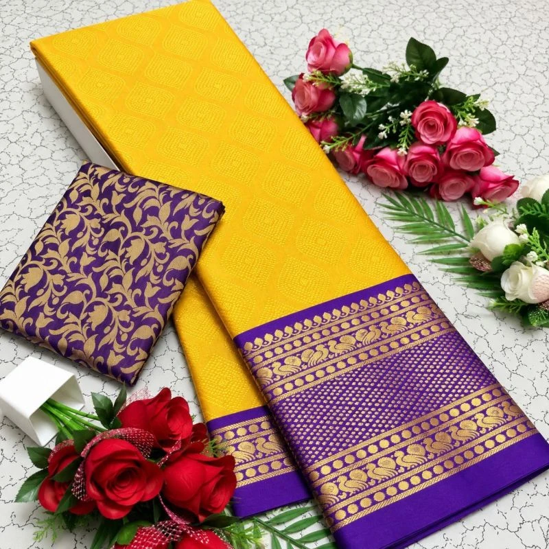 Aab Mandana Vol 2 Mercerised Copper Silk Weaving Saree Collection 7