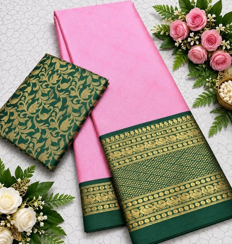Aab Mandana Vol 2 Mercerised Copper Silk Weaving Saree Collection 8