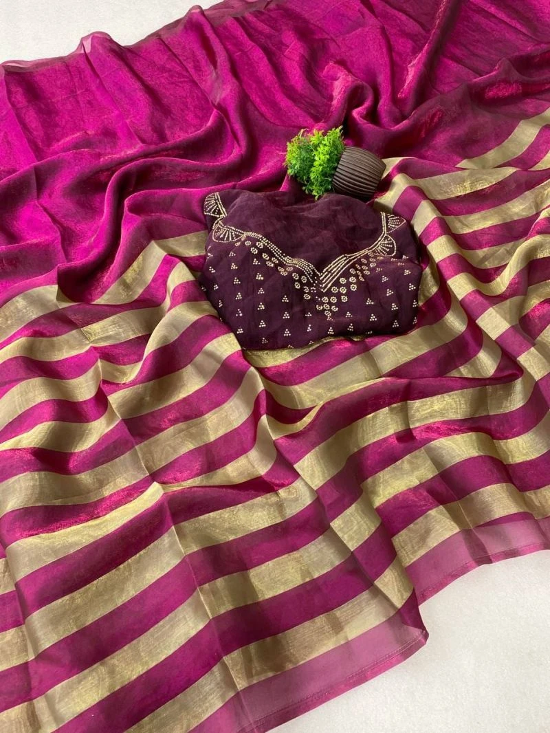 Aab Nine Patta Vol 1 Fandy Satin Silk Jarkan Work Saree Collection 10