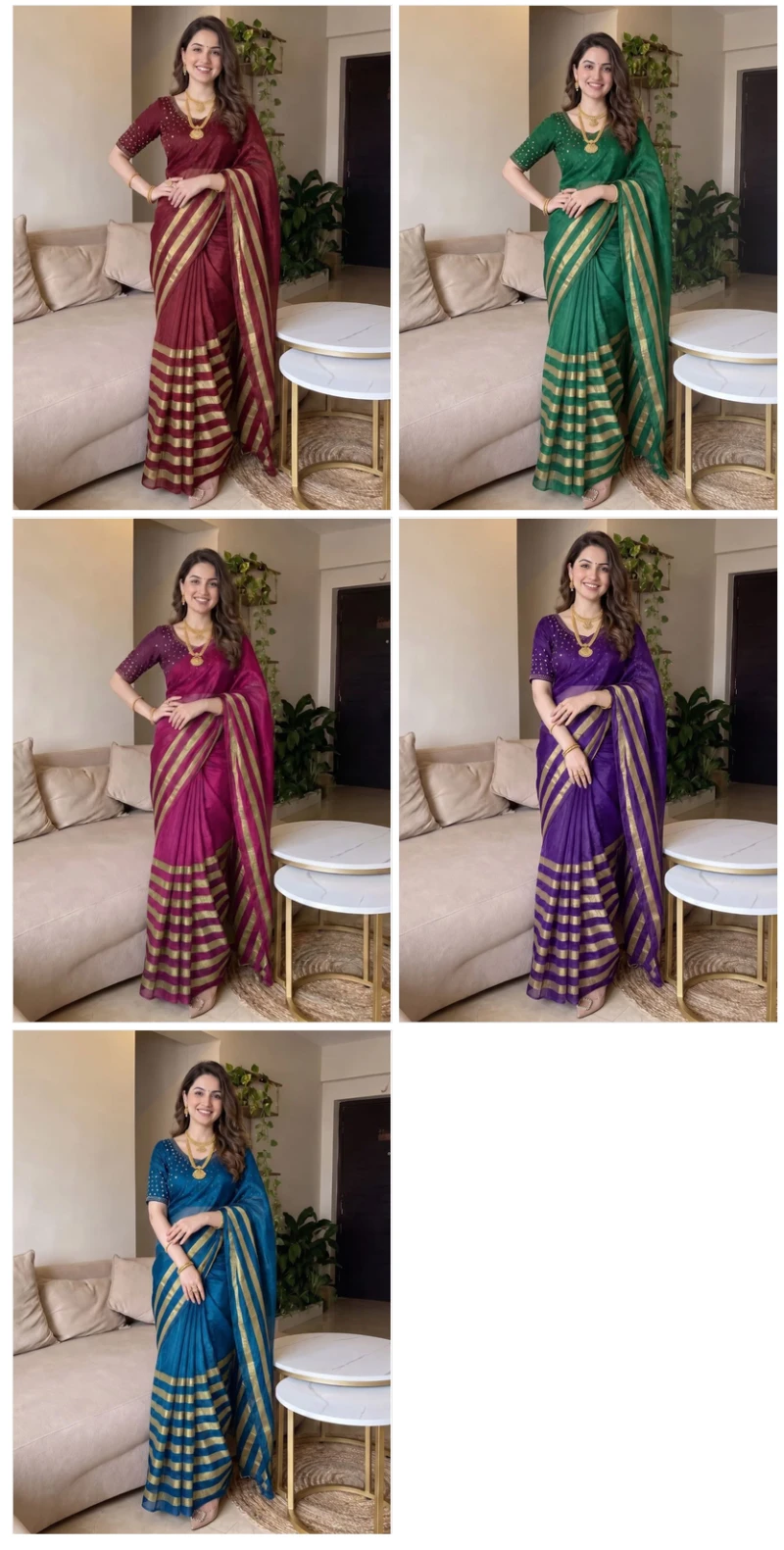 Aab Nine Patta Vol 1 Fandy Satin Silk Jarkan Work Saree Collection 14