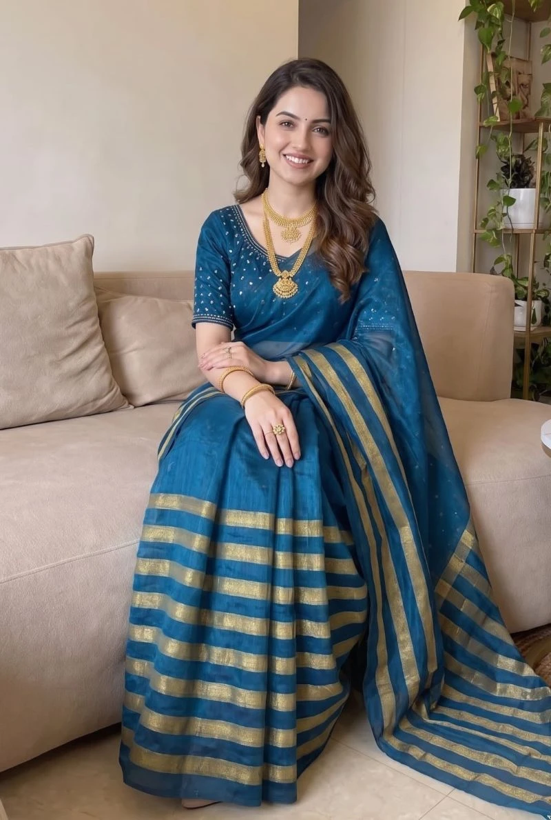 Aab Nine Patta Vol 1 Fandy Satin Silk Jarkan Work Saree Collection 18
