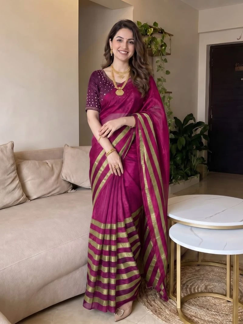 Aab Nine Patta Vol 1 Fandy Satin Silk Jarkan Work Saree Collection 19