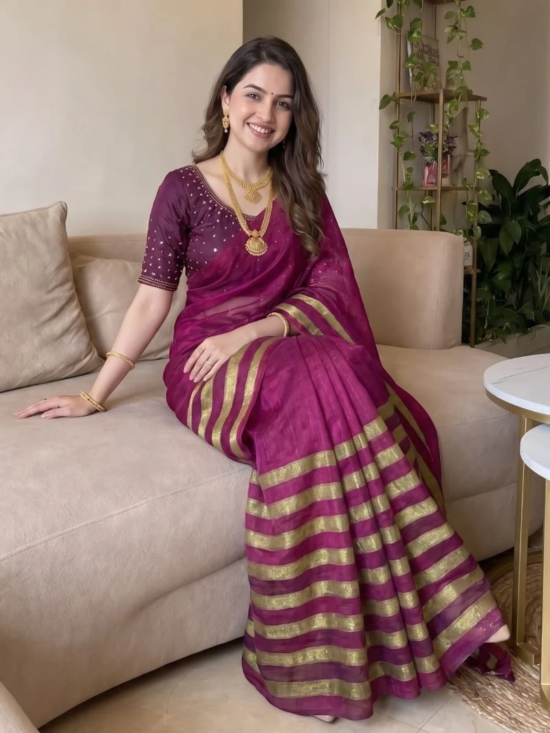Aab Nine Patta Vol 1 Fandy Satin Silk Jarkan Work Saree Collection 20