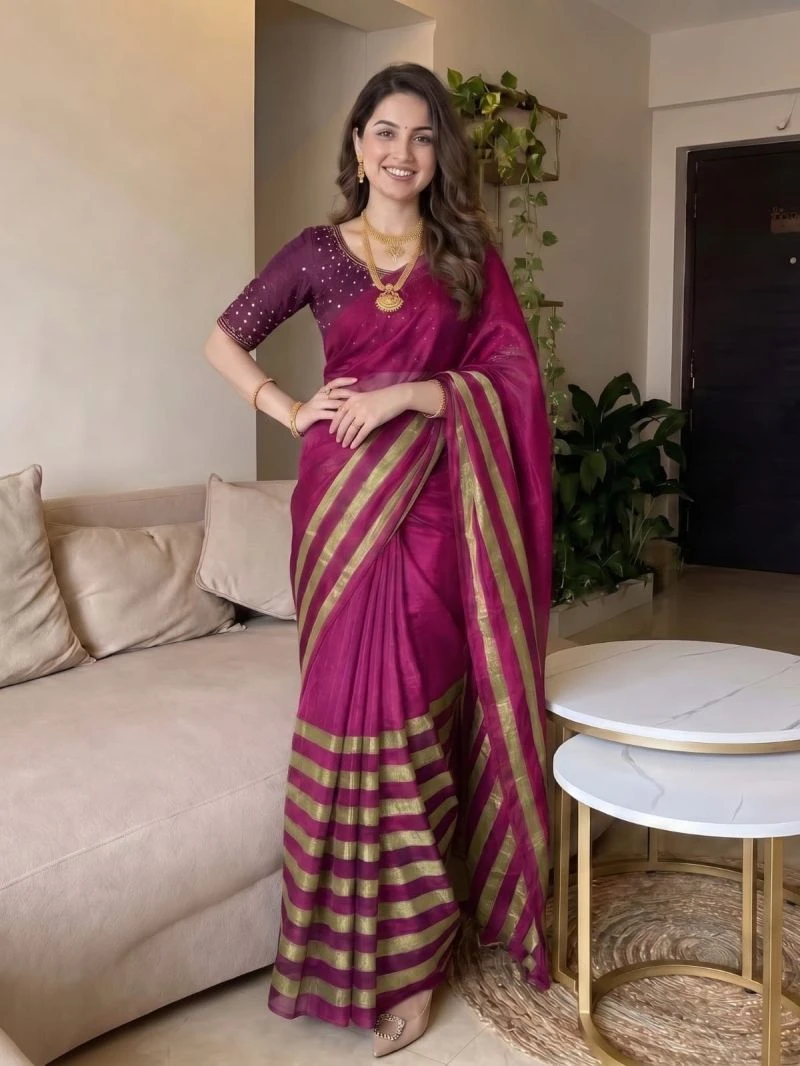 Aab Nine Patta Vol 1 Fandy Satin Silk Jarkan Work Saree Collection 21