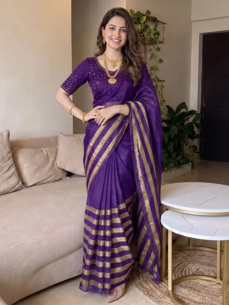 Aab Nine Patta Vol 1 Fandy Satin Silk Jarkan Work Saree Collection 4