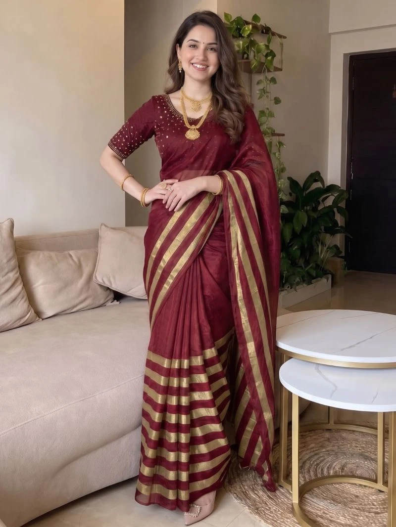 Aab Nine Patta Vol 1 Fandy Satin Silk Jarkan Work Saree Collection 8