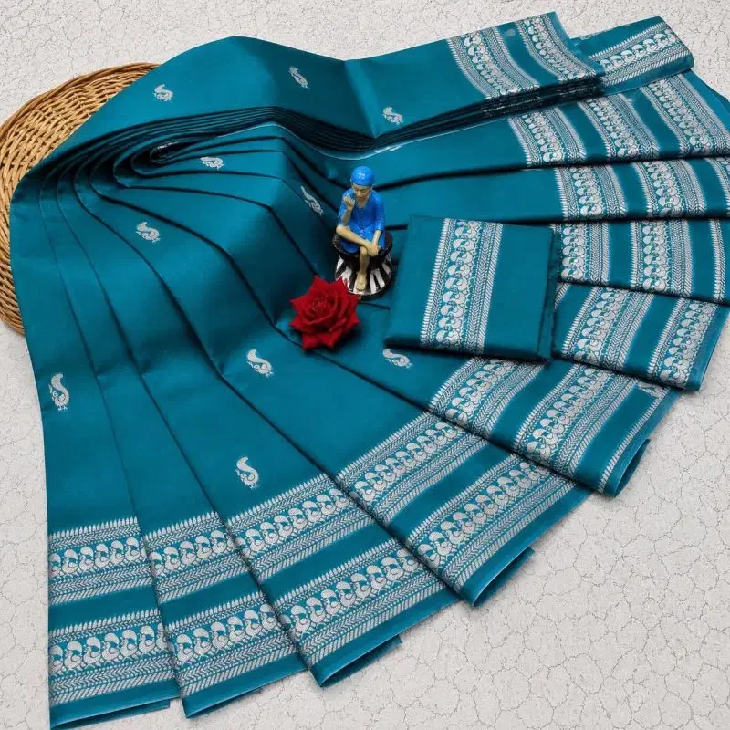 Aab Palak Art Silk Jacquard Border Saree Collection 1