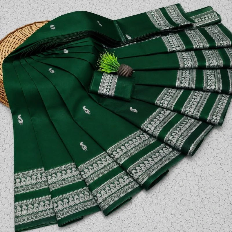 Aab Palak Art Silk Jacquard Border Saree Collection 10