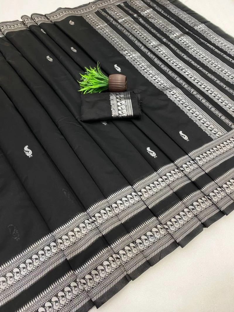 Aab Palak Art Silk Jacquard Border Saree Collection 12