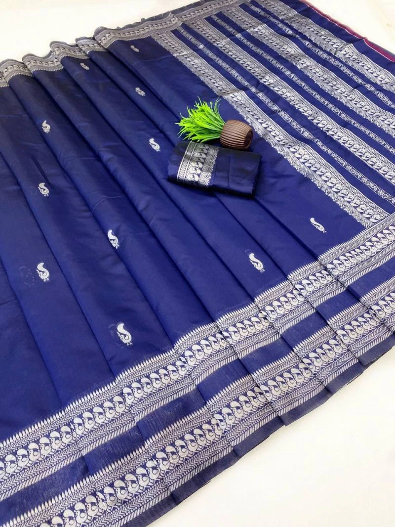 Aab Palak Art Silk Jacquard Border Saree Collection 13