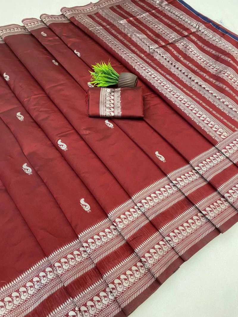 Aab Palak Art Silk Jacquard Border Saree Collection 14