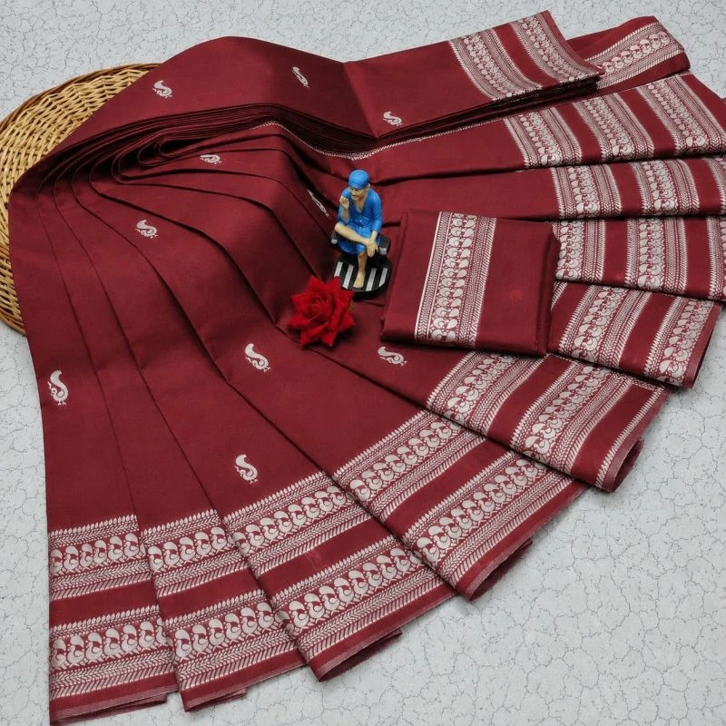 Aab Palak Art Silk Jacquard Border Saree Collection 2